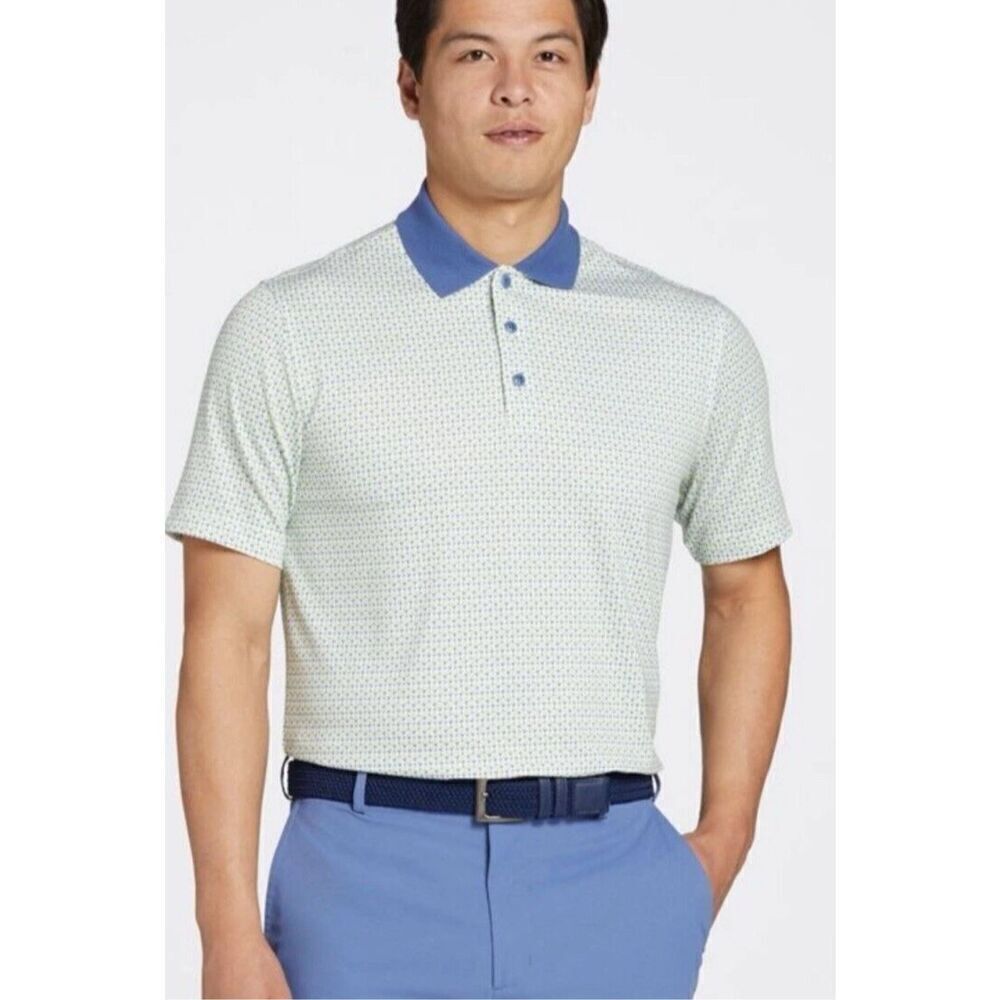 Walter Hagen Men Small Polo Clubhouse 19 Hole lemon martini Short Sleeve Golf